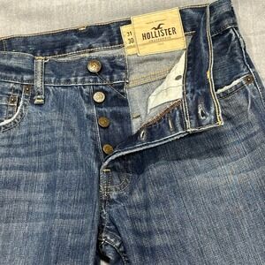 Vintage Hollister Boomer Slim Boot Jeans Mens 31x30 (actual 33x30) Blue Denim